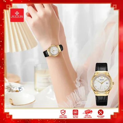 Đồng Hồ Nữ JA-1395 Julius Hàn Quốc Dây Da (4 màu)