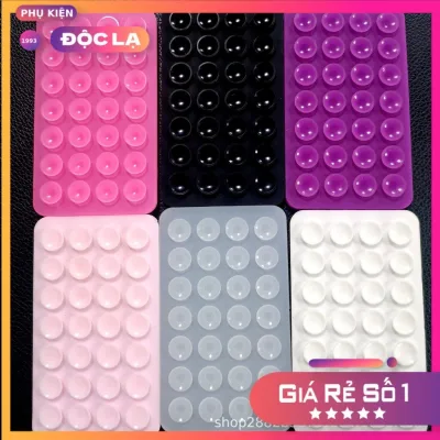 Bộ 56 Chân Hít Silicone (2 Mặt, Mỗi Mặt 28 lỗ) Dùng Cho Điện Thoại, Đồ dùng cần dán tường - HÀNG XỊN ĐỦ MÀU