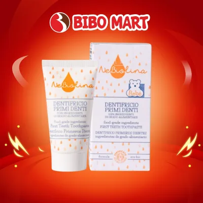 Kem đánh răng hữu cơ NeBiolina cho bé từ sơ sinh đến 3 tuổi Bibomart tuýp 50ml