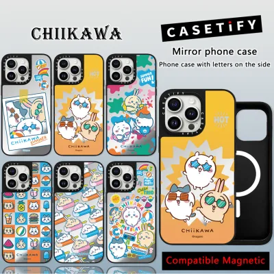 CHiiKAWA Rabbit Ice Cream Sticker Caseify Mirror Vỏ điện thoại từ tính Thích hợp cho iPhone16ProMax Tương thích với vỏ điện thoại iP16Pro Thích hợp cho tương thích với iP16 Plus 11 12 13 14ProMax 13Promax 14 Plus 15 Plus Vỏ điện thoại từ tính