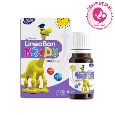 Lineabon Vitamin D3 K2 10ml - Genuine Height-Increasing Vitamin for Babies