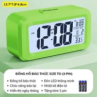 Đồng hồ báo thức điện tử để bàn màn hình đa chức năng thời gian, lịch, báo thức, nhiệt độ - Giao Màu Ngẫu Nhiên - ĐỒNG HỒ ĐỂ BÀN