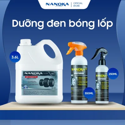 Dưỡng Đen bóng Lốp Nanoka - Xịt phục hồi Bảo Vệ Chống Lão Hóa Lốp Xe