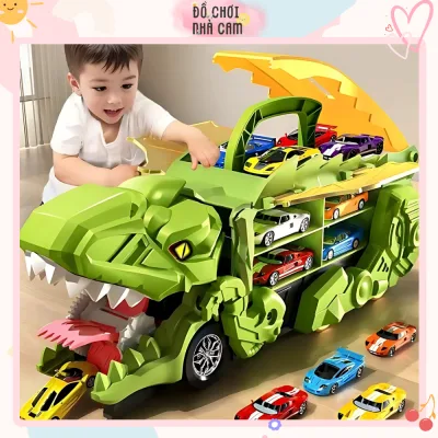 Ô Tô Đồ Chơi Trẻ Em Khủng Long Nuốt Xe Cầu Trượt Cho Trẻ Em - Đồ Chơi Xe Khủng Long Nuốt Xe