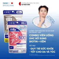 Combo Viên uống DHC Biotin (30 Ngày) & Kẽm (20 Ngày) hỗ trợ cơ thể khoẻ mạnh và tốt cho tóc - TPBVSK DHC Biotin & ZinC