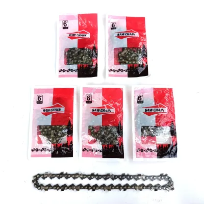 Combo 5 Xích Máy Cưa Pin Mini 6 Inch, Xích Cưa 37 Chân 18 Răng Bước 1/4, Phụ Kiện Máy Cưa Cầm Tay Cắt Gỗ Sắc Bén