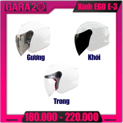Kính chắn mũ 3/4 EGO E-3(không bao gồm mũ bảo hiểm) - GARA20
