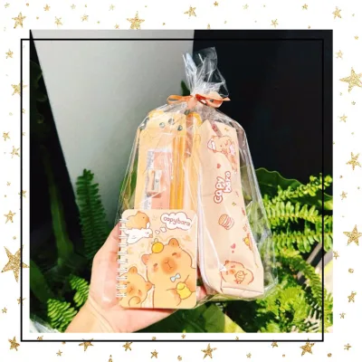 Set Dụng Cụ Học Tập Quà Tặng Học Sinh Giá Rẻ - Sổ Tay, Bút Chì, Thước Kẻ, Bao Bì Gói Quà Đẹp Dịp Tổng Kết Cuối Năm & 1/6