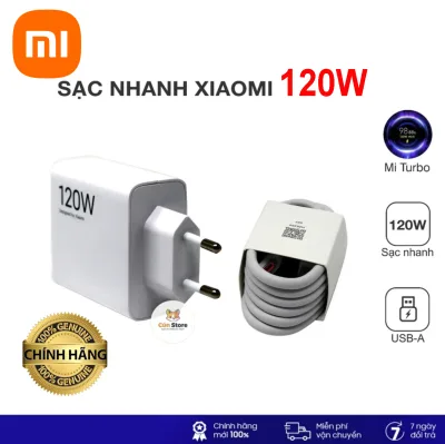 Xiaomi 120W Max Fast Charger for Xiaomi Huawei Samsung Realme Oppo High-End Tablet Full Box.