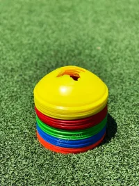 Mắc cơ chiến thuật tập luyện bóng đá, bóng rổ, vui chơi hoạt động ngoài trời - hình nón, loại dẻo, dày 32gram [Set 10 cái]