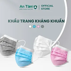 Khẩu Trang Y Tế Kháng Khuẩn Cao Cấp An Tâm - 4 Lớp - 50 Cái/Hộp