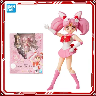 Đồ anime Bandai Sailor Chibi Moon, đồ chơi màu sắc hoạt hình, mô hình lắp ráp hành động SHF, quà Giáng sinh