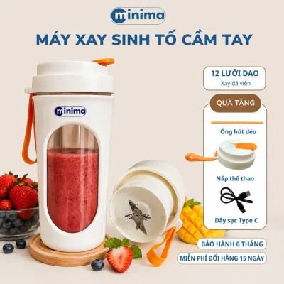 Máy Xay Sinh Tố Mini Cầm Tay MINIMA, Máy xay 12 Lưỡi – Xay Đá, Xay Rau, Xay Trái Cây