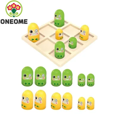 ONEOME Tic Tac Toe Board Game, Tương tác giữa cha mẹ và con cái Big Eat Small Gobble Board Đồ chơi, Trò chơi gia đình 2 người chơi Giáo dục Montessori XO Cờ vua Đồ chơi trẻ em / trẻ em