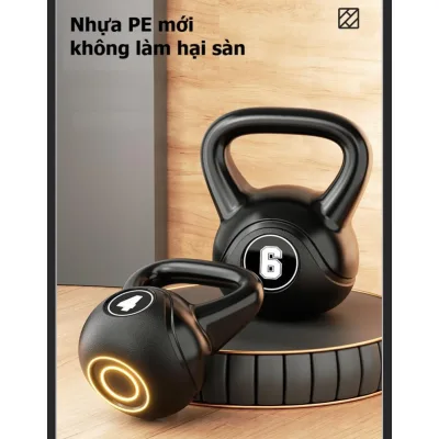 Tạ Bình Vôi, Tạ Ấm, Tạ Quai Xách, Tạ Chuông Bọc Nhựa Dụng Cụ Tập Gym Tập Mông Đùi Gym Thể Dục Tại Nhà