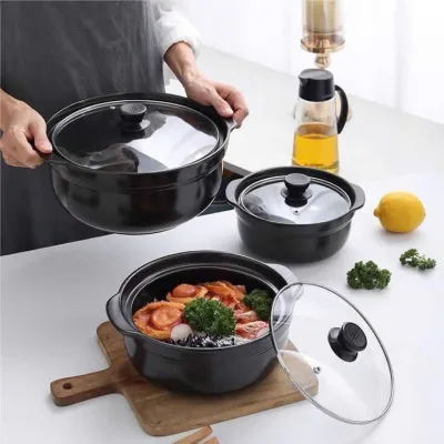 Nồi Đất Nắp Kính Đáy Sâu Đủ Size. Nồi Giúp Giữ Nhiệt Cho Thức Ăn Được Lâu Hơn