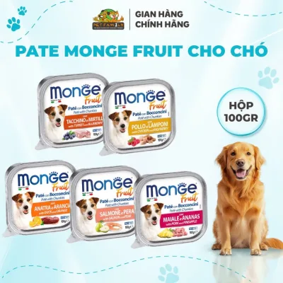 Pate Monge Cho Chó MONGE FRUIT Vị Thơm Ngon (Hộp 100g) - HAPPY PETFAMILY
