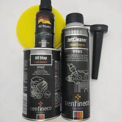 Prevent Oil Leakage (Se-9982) and Clean Oil Spray Nozzles (Se-9985) Brand Senfineco – Germany Free 1 Set of Black Plastic Restoration Kit, Rough Plastic Exterior of the Car