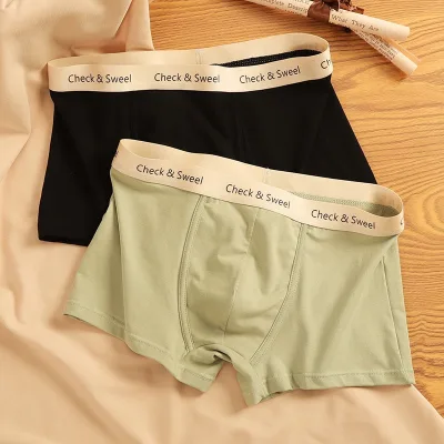 Kingdafa 2 Cái Nam Boxer Quần Lót Cotton Nam Boxer Bộ Quần Short Boxer Thời Trang Cho Nam Quần Lót Quần Đùi Cho Nam Xu Hướng Nam Bộ Đồ Lót Nam Quần Lót Quần Lót Nam Boxer Quần Lót