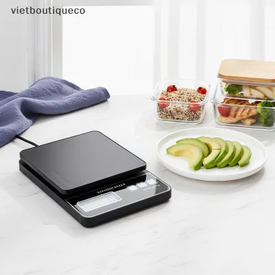 Cân nhà bếp kỹ thuật số di động Màn hình LCD có độ chính xác cao 5kg Nướng nấu ăn Đo trọng lượng thực phẩm Sử dụng nhà bếp tại nhà Đẹp