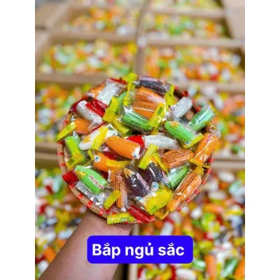 Kẹo bắp dẻo ngũ sắc 100g/250g/500g - Bánh kẹo Tết - đồ ăn vặt - Tết