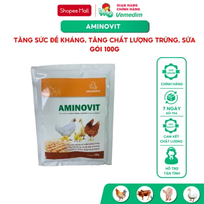 Vemedim Aminovit cung cấp vitamin, khoáng tăng sức đề kháng, vỗ béo cho gia súc, gia cầm, gói 100g