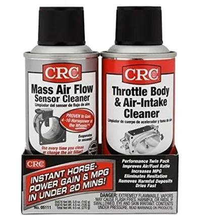 CRC Bộ Vệ Sinh Cảm Biến Gió MAF Và Bướm Ga, Bộ Sản Phẩm MAF & Throttle Body Single-Use Twin Pack, Công Nghệ Cozol, An Toàn Nhựa, Tăng MPG