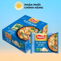 Thùng 30 Gói Mì Ăn Liền Lẩu Nấm Reeva - Nấm Thật 100% (Dùng Chay Được) 85g