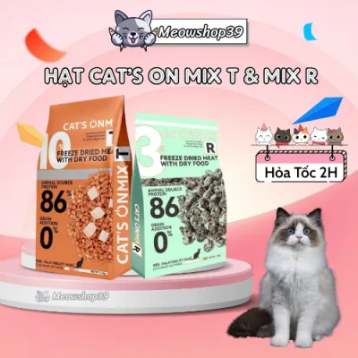 Thức ăn hạt CATON mix T, mix R có thịt sấy cho mèo, thức ăn hạt cho mèo mọi lứa tuổi