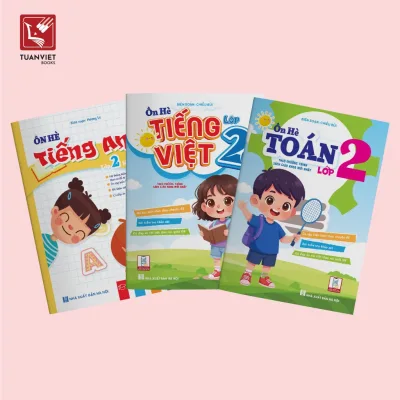 Sách - Combo Ôn Hè Toán, Tiếng Việt, Tiếng Anh 2 - Dành cho học sinh lớp 2 lên 3 - (3 cuốn)
