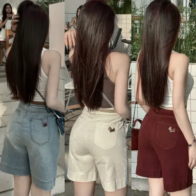 HHCHOU - Quần Jeans Ngố thêu cún full màu chất jeans mềm HH18