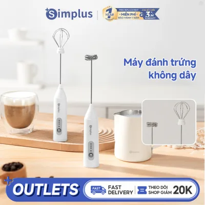 Simplus Máy đánh trứng, tạo bọt sữa đa năng Thời gian dùng liên tục lâu Động cơ đồng nguyên chất Một máy đa năng NPQH001