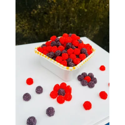 Kẹo dẻo quả mâm xôi, hương dâu- mix màu đen- đỏ. Gói 500gr, 1kg. Trang trí bánh siêu đẹp. Ăn siêu ngon