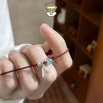 🍥jellycuty🍥 Chúc may mắn koi cinnabar vòng tay nữ phong cách Trung Quốc mới đơn giản giá trị cao trang sức tinh tế