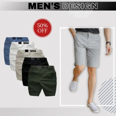 Quần Short Kaki Nam MEN DESIGN Cao Cấp Cạp Chun Co Giãn Phong Cách Thể Thao Quần Sọt Nam, Quần Kaki
