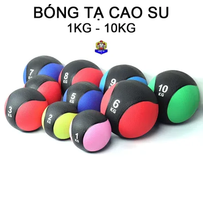 Bóng Tạ Tập GYM Cao Su Chống Trượt | Trọng Lượng 1kg - 10kg | GYM Ball Tập Toàn Thân