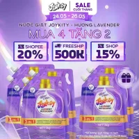 [MUA 4 TẶNG 2] Nước Giặt Joykity Hương Lavender Dịu Nhẹ An Toàn Cho Da Lưu Hương 24 Tiếng