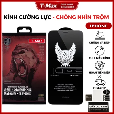 Kính cường lực chống nhìn trộm KK 4D cho IPHONE 17/16/15/14/13/12/11/X/XR/XS/8/7/PLUS/PRO/PROMAX