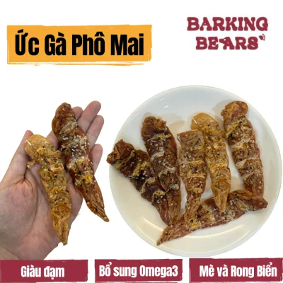 Dried Chicken Snack with Sesame Cheese and Seaweed for Dogs, Treats, Nutritious Snacks, Supplemented with Omega 3 Barking Bears