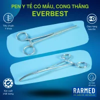 Pen y tế gia đình, kéo panh y khoa Everbest thép không rỉ - Có mấu, nhiều size, cong & thẳng