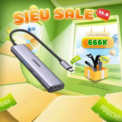 Hub chuyển đổi Type C UGREEN 15495 15596 60560 PD 100W | Bảo hành chính hãng 18 tháng 1 đổi 1