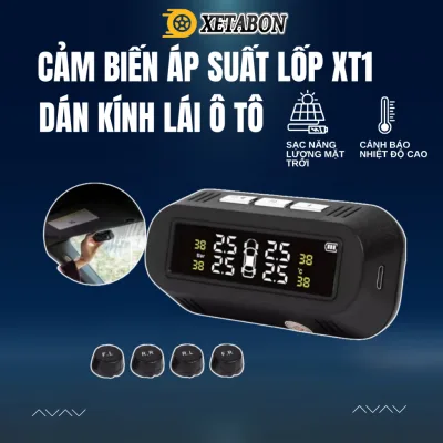 Cảm Biến Áp Suất Lốp, Dán Kính Lái Sử Dụng Năng Lượng Mặt Trời TPMS, Cảnh Báo Thủng Lốp, Nổ Lốp An Toàn - BH 12 Tháng