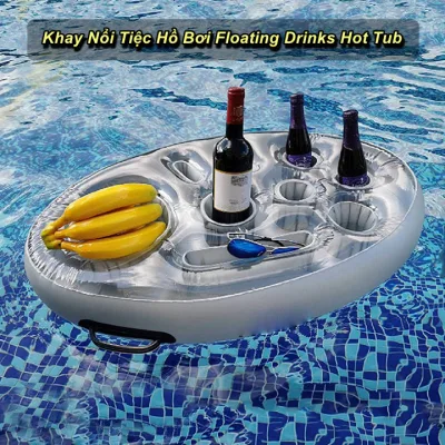 Khay Nổi Tiệc Hồ Bơi Floating Drinks Hot Tub Đựng Đồ Ăn Nước Uống - BestMartVN