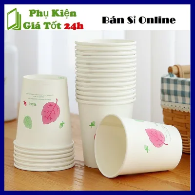 SET 50 Ly Giấy Hoa Tiết Xinh Xắn Dùng 1 Lần , Cốc Giấy Chịu Nhiệt Dùng Một Lần Dung Tích 200ml - Cốc Uống Nước , Cà Phê Tiện Dụng