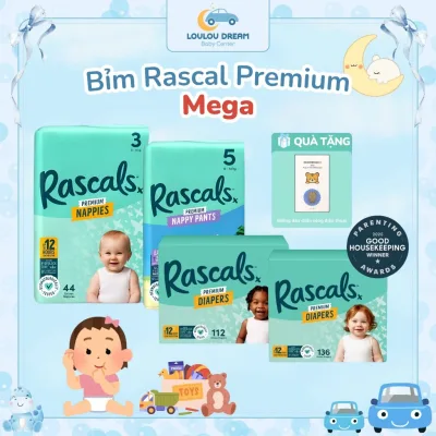 Tã bỉm Rascals Friends bỉm dán bỉm quần cao cấp bịch MEGA đủ size