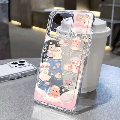 Ốp Điện Thoại Trong Suốt Mèo Mùa Xuân Nóng Dễ Thương Tinh Tế Thích Hợp Cho IPhone 7Plus 8Plus 11 12 13 14 Pro Max 15 Pro Max X XR XS Max Vỏ Mềm Niche