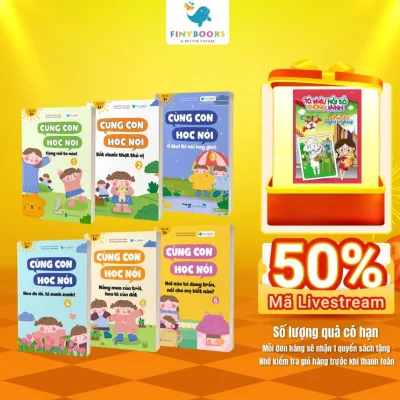 Sách - Bộ Sách Cùng Con Học Nói - Bộ sách 6 cuốn dành cho bé trên 1 tuổi - Finybooks