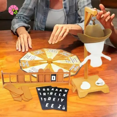 SUTONGXUE Hangman Board Games, Trò chơi từ bí ẩn nhiều người chơi tương tác, Đồ chơi giáo dục Phát triển trí thông minh với búp bê treo bàn trò chơi gia đình