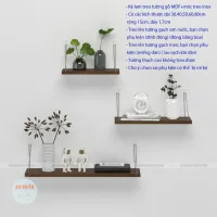 Kệ Gỗ Trang Trí Treo Tường Không Cần Khoan - Nội Thất An Nhiên