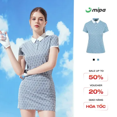 Áo nữ ngắn tay MIPA có cổ polo thời trang Golf Pickleball Tennis co giãn 4 chiều thấm mồ hôi nhanh khô chống tia UV Jasmine Top